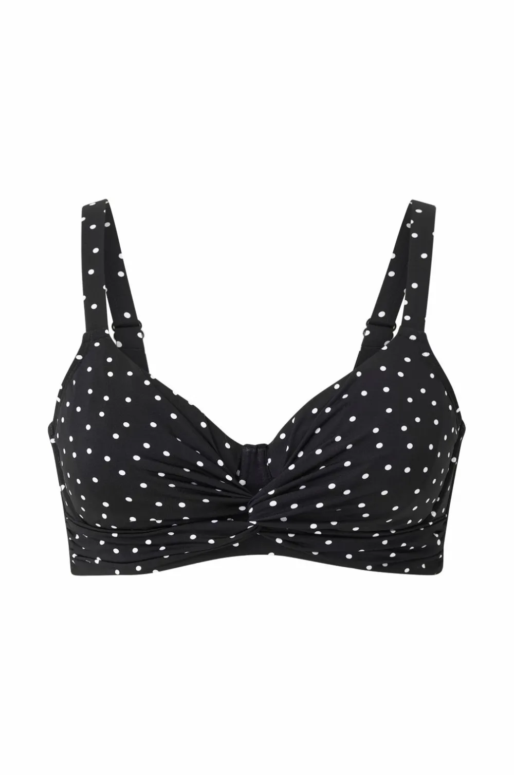 Ellos Plus collection Bikini-BH med bøjle Sort/hvidprikket Sale