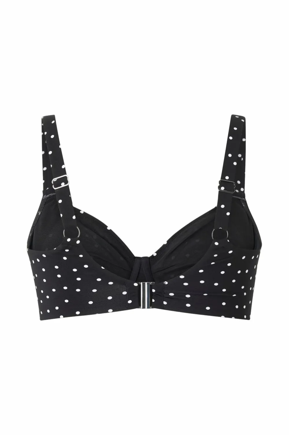 Ellos Plus collection Bikini-BH med bøjle Sort/hvidprikket Sale