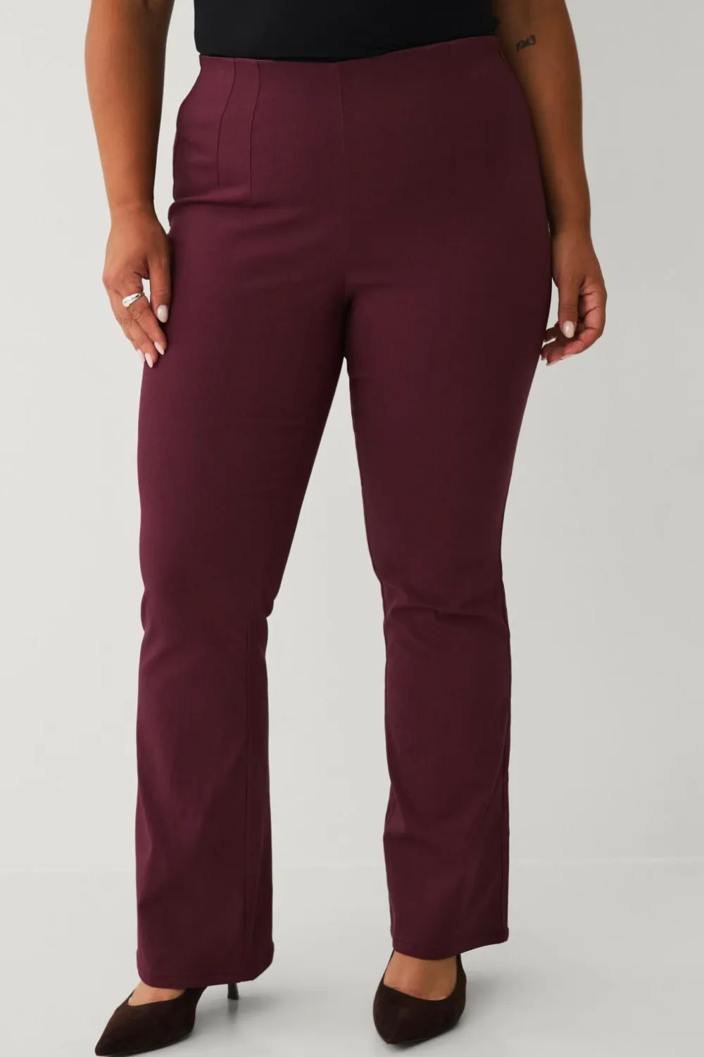 Ellos Plus collection Bootcut-bukser vinrød Outlet