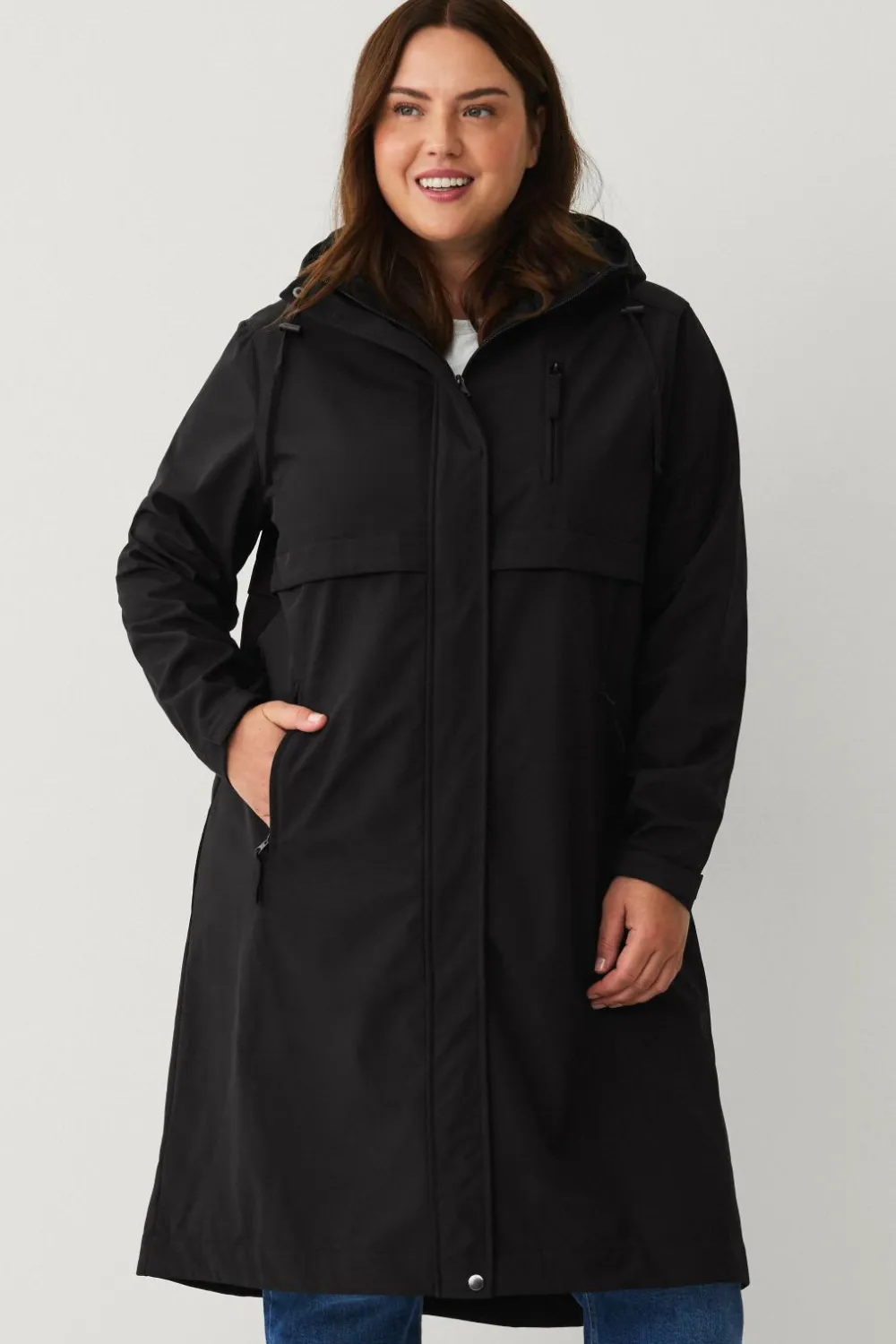 Ellos Jakker & Frakker>Plus collection Softshell-frakke sort