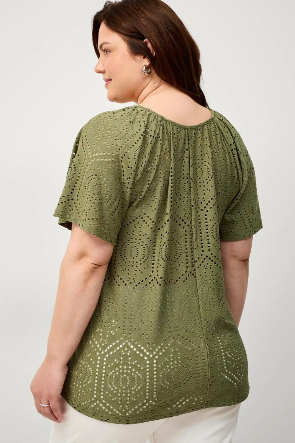 Ellos Toppe & Tank-Toppe>Plus collection Top Lacy Grøn