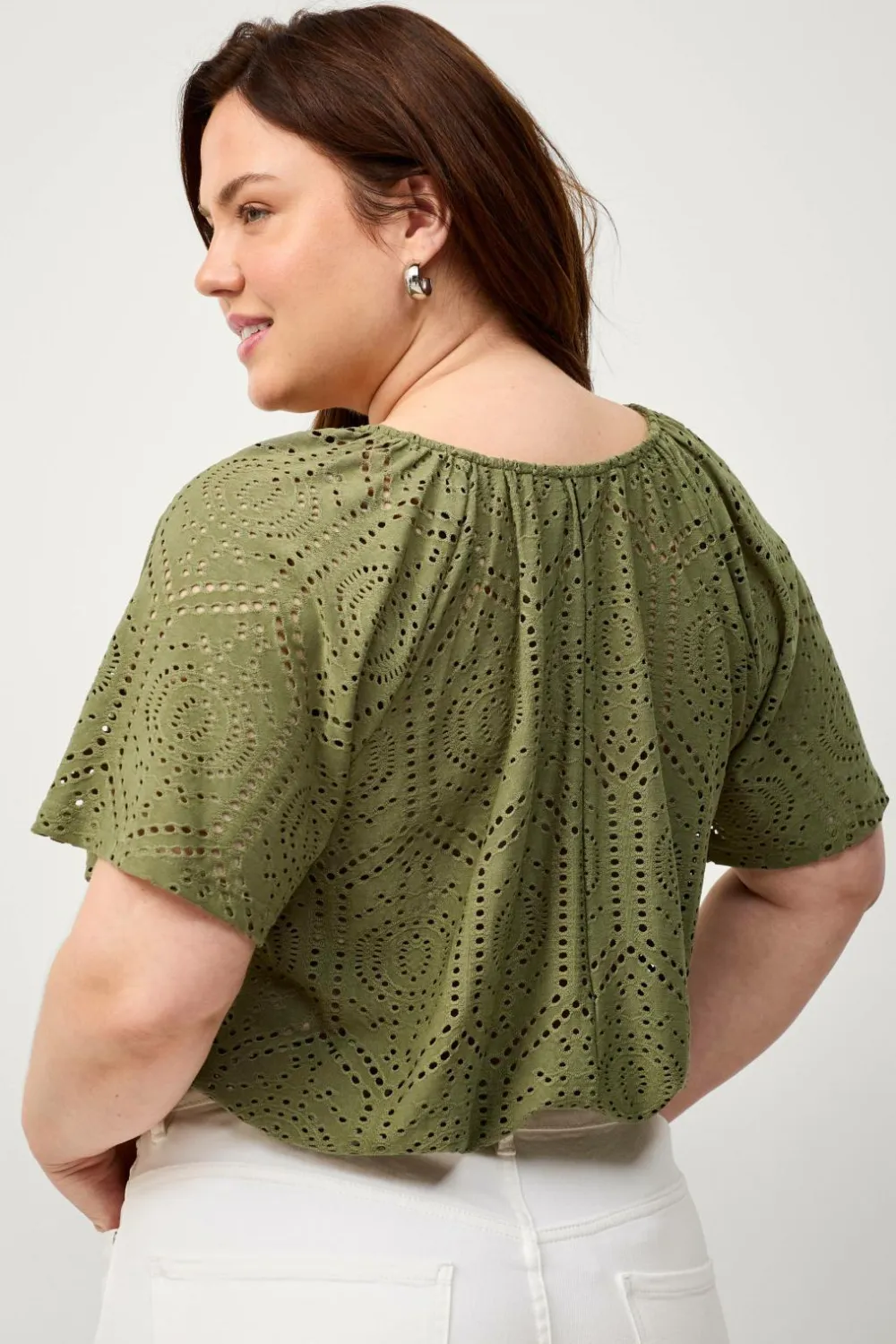Ellos Toppe & Tank-Toppe>Plus collection Top Lacy Grøn