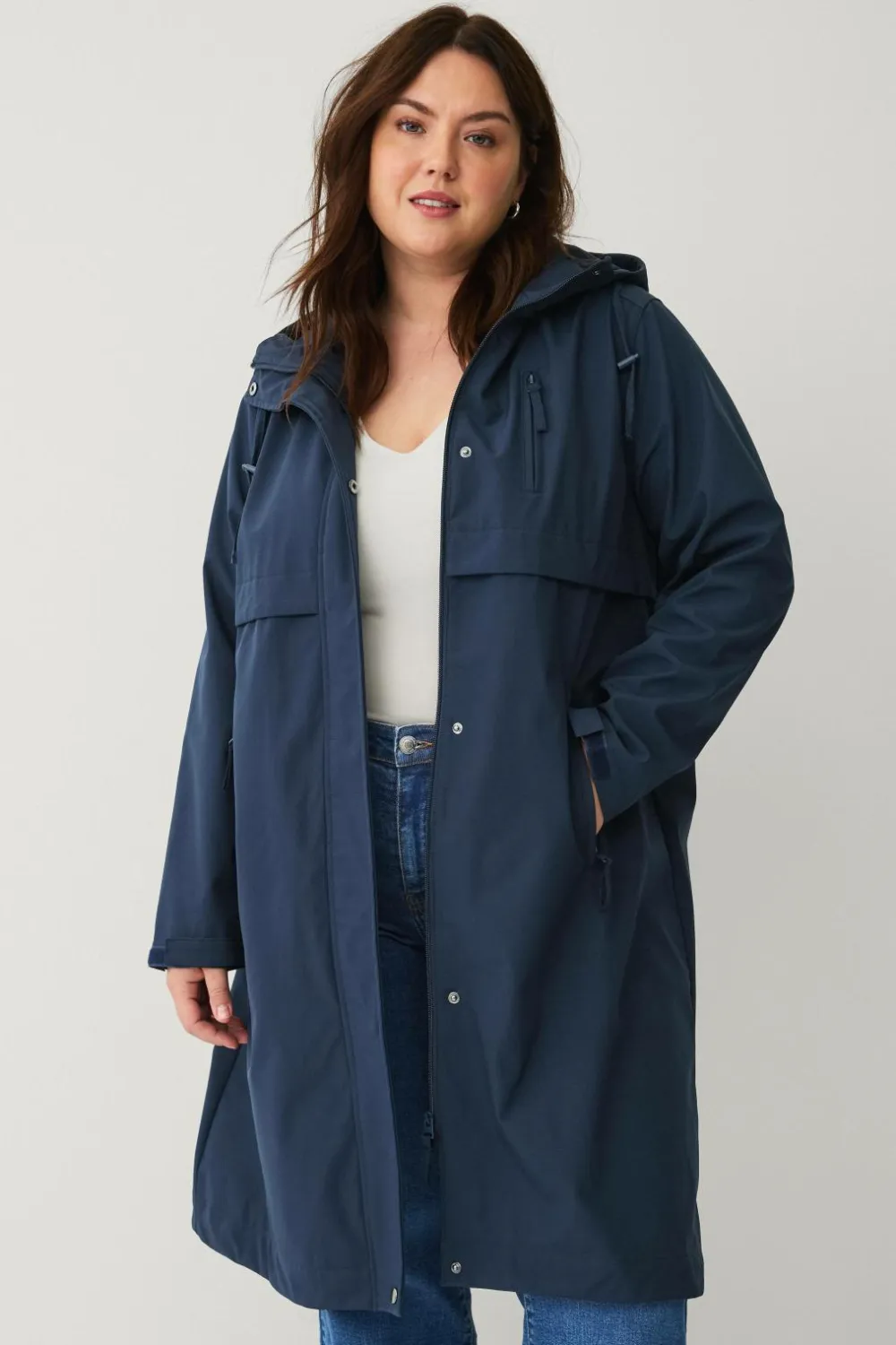 Ellos Jakker & Frakker>Plus collection Softshell-frakke Mørkeblå