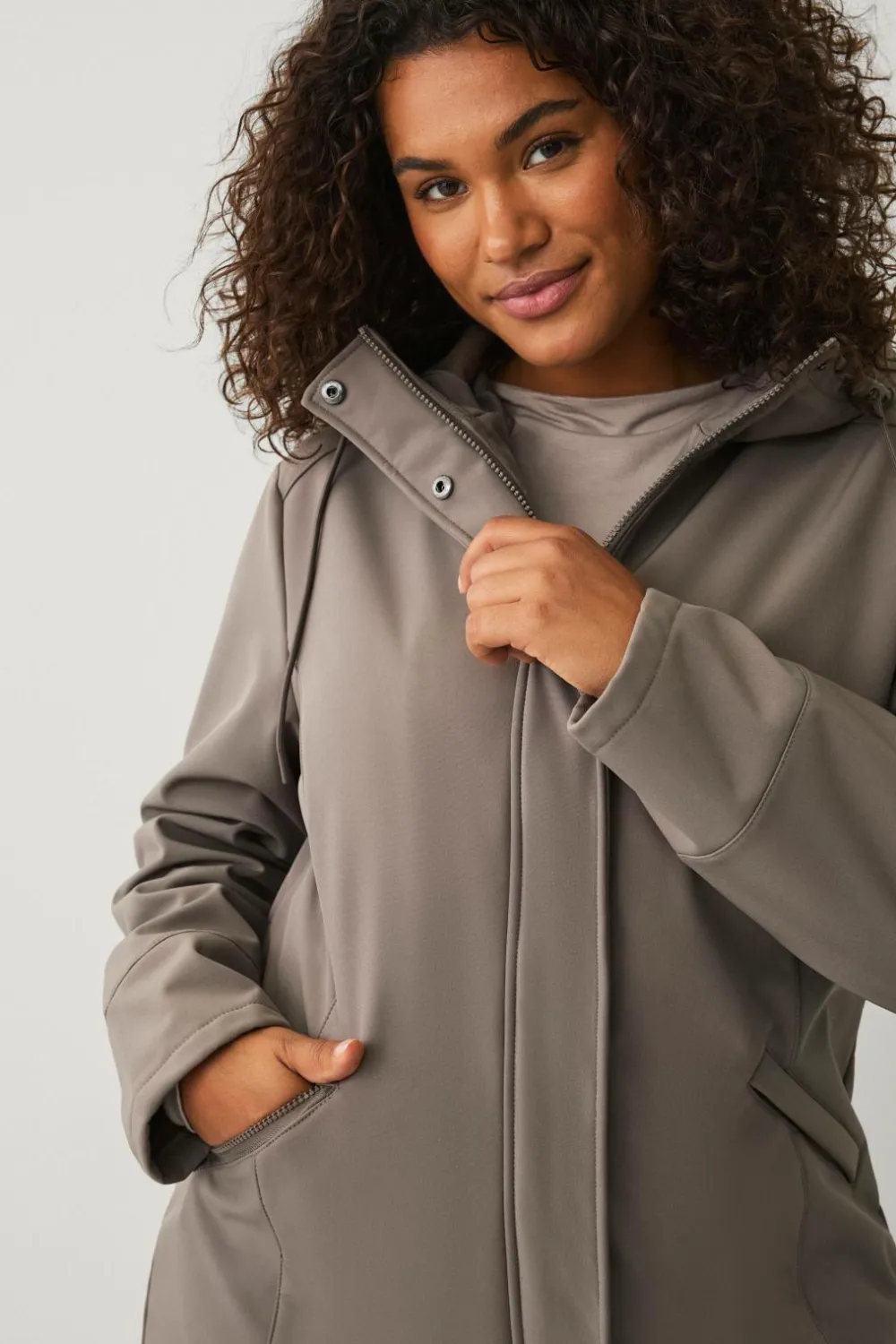 Ellos Jakker & Frakker>Plus collection Softshelljakke Brun