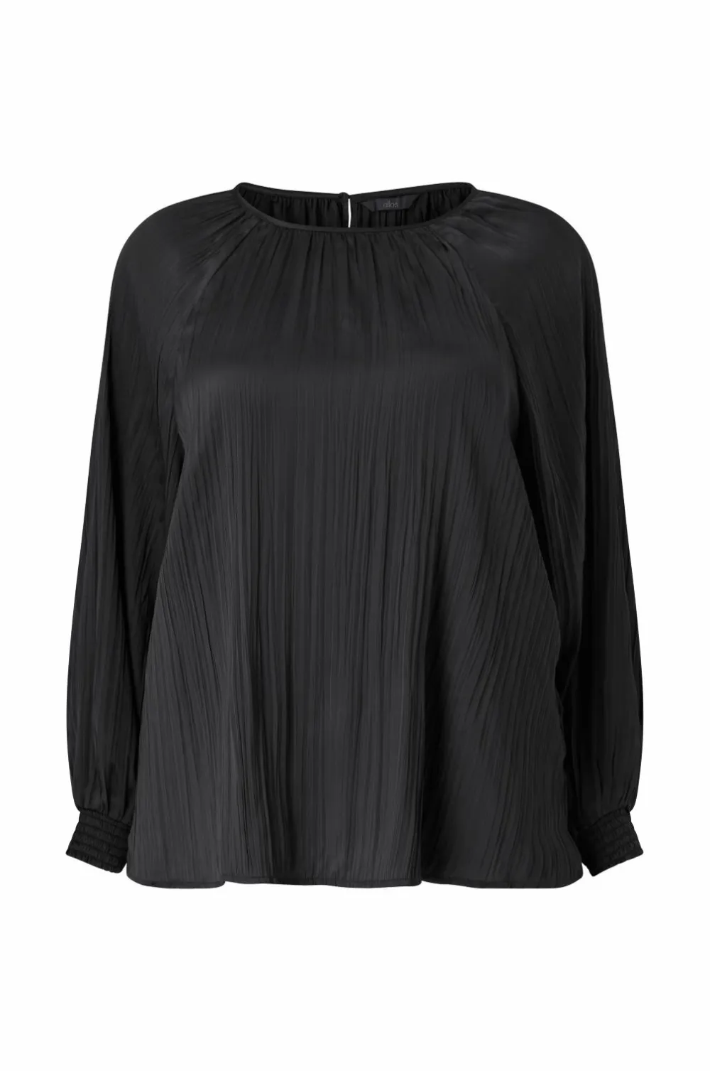 Ellos Skjorter & Bluser>Plus collection Plisseret bluse Sort