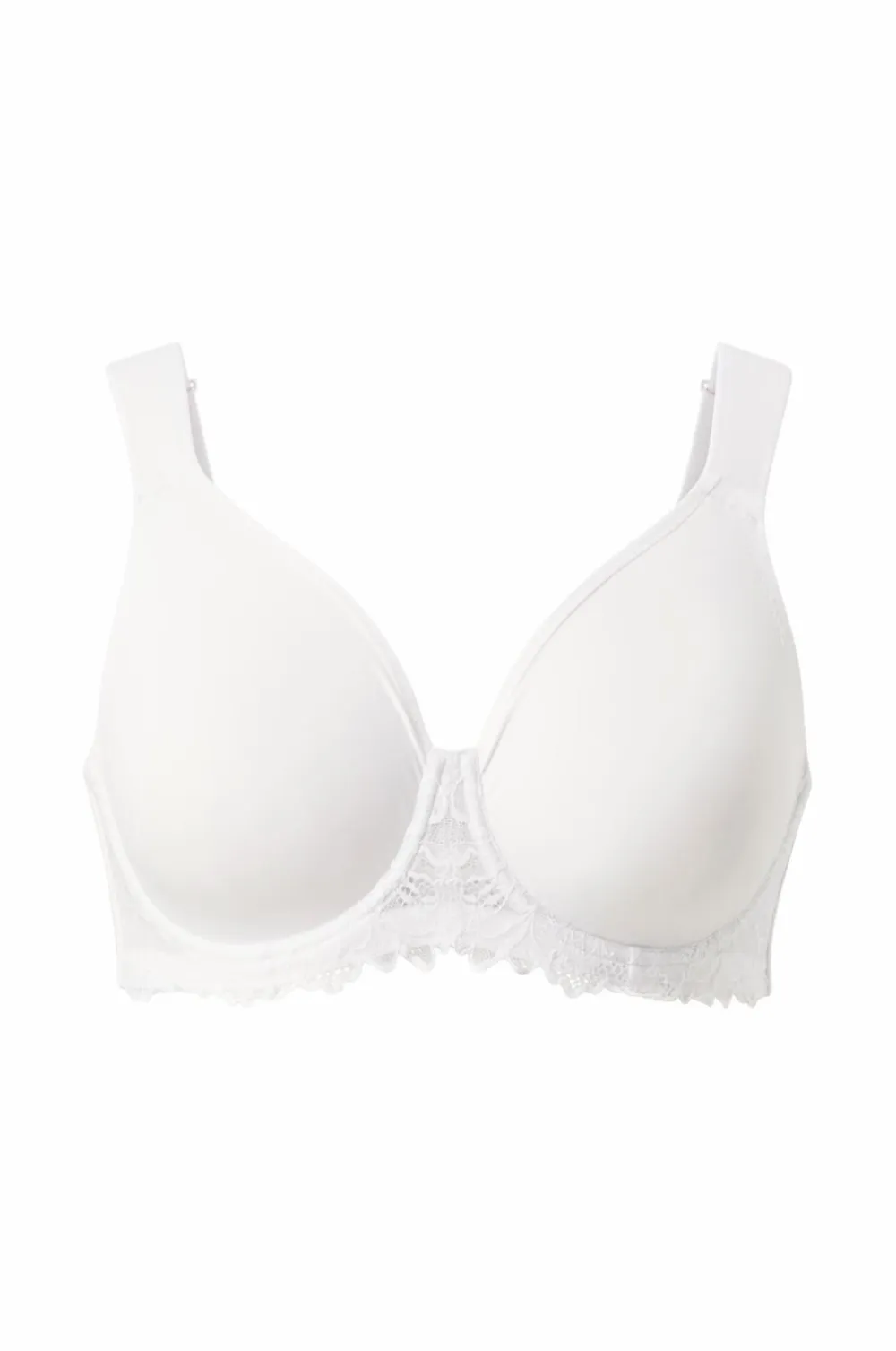 Ellos Bh'Er>Plus collection Bøjle-bh med blondedetaljer Hvid