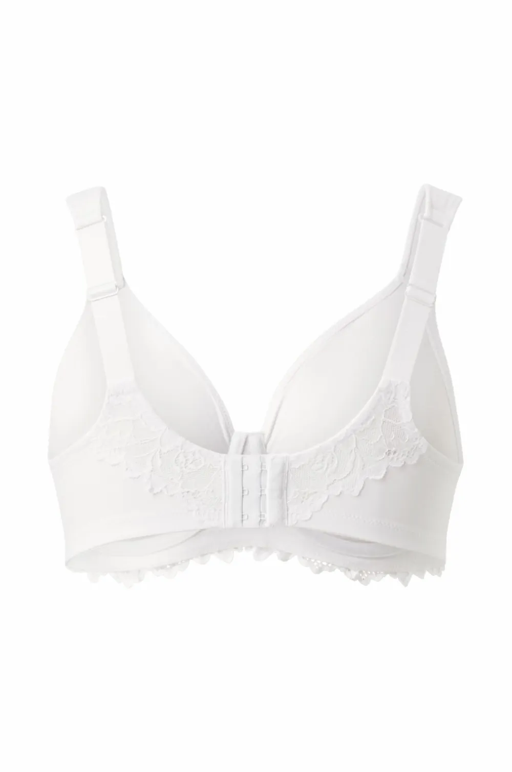 Ellos Bh'Er>Plus collection Bøjle-bh med blondedetaljer Hvid