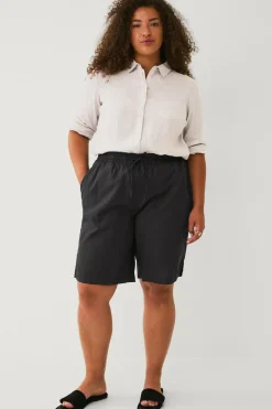 Ellos Shorts>Plus collection Hørshorts Sort
