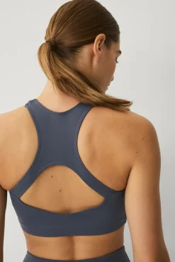 Ellos STUDIO Sports-bh Studio Bra High Neck Core Mørkegrå Sale