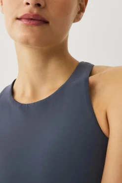 Ellos STUDIO Sports-bh Studio Bra High Neck Core Mørkegrå Sale