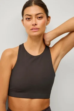 Ellos Træningstøj|Træningstøj>STUDIO Sports-bh Studio Bra High Neck Core Mørkebrun