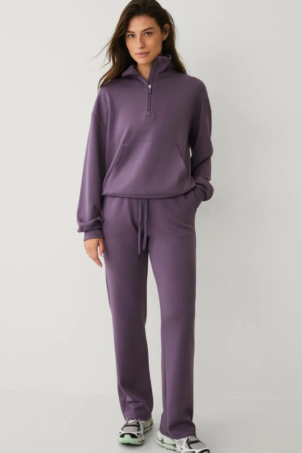 Ellos Træningstøj|Træningstøj>STUDIO Sweatshirt Tech Sweat Halfzip rosa-lilla