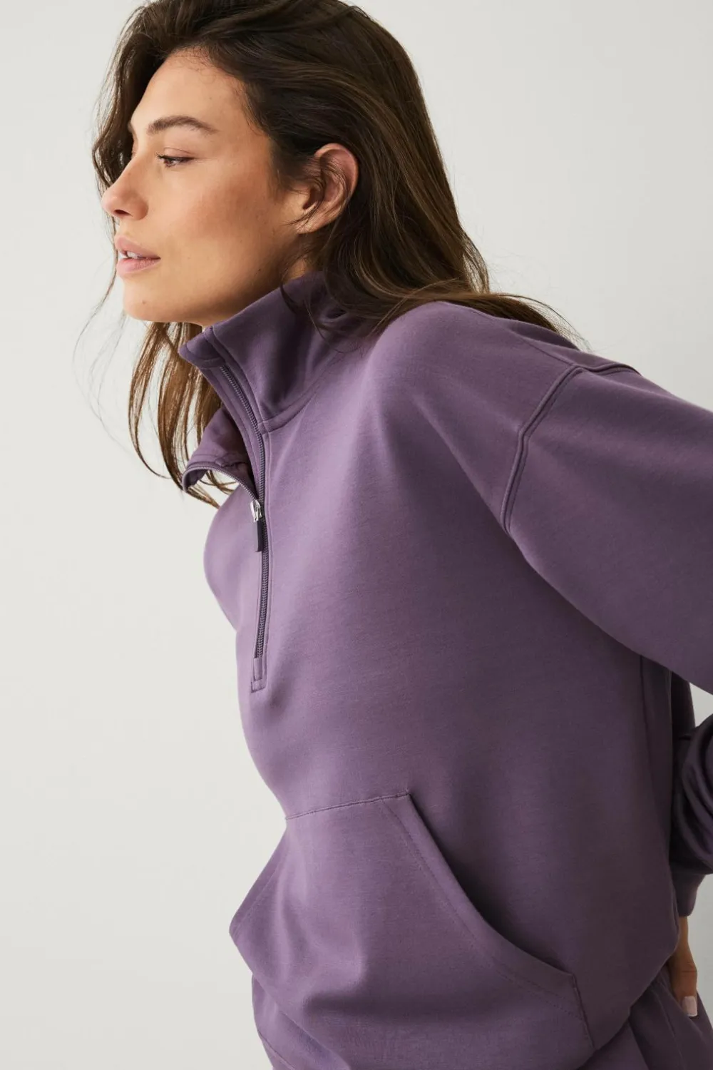 Ellos Træningstøj|Træningstøj>STUDIO Sweatshirt Tech Sweat Halfzip rosa-lilla