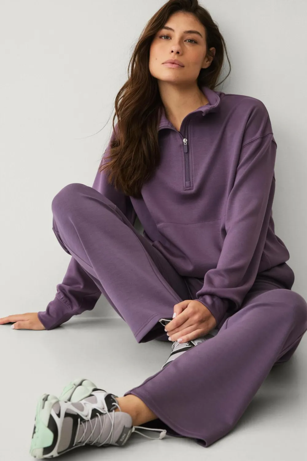 Ellos Træningstøj|Træningstøj>STUDIO Sweatshirt Tech Sweat Halfzip rosa-lilla