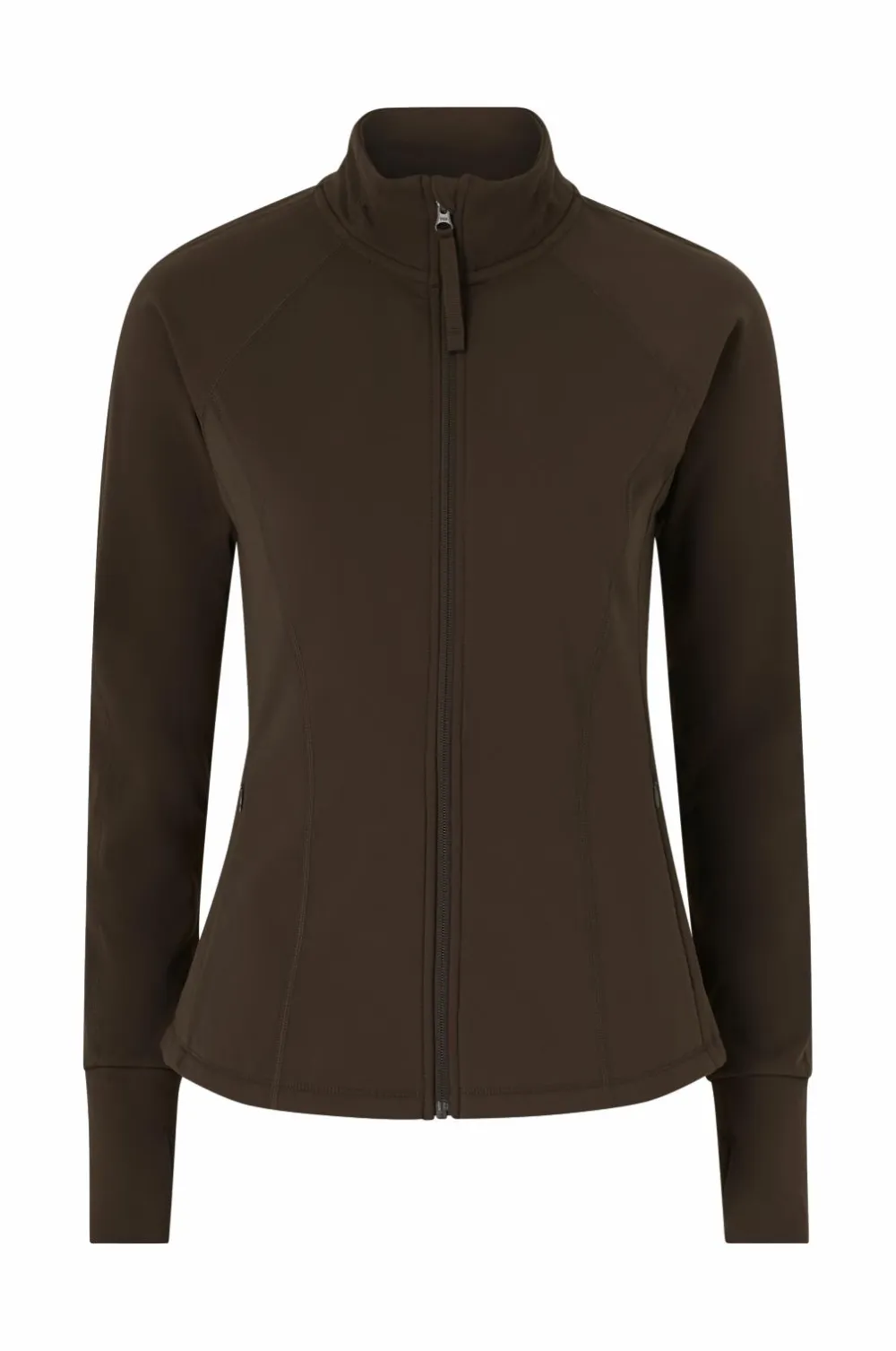 Ellos STUDIO Træningsjakke Warm Full Zip Core Mørkebrun Outlet