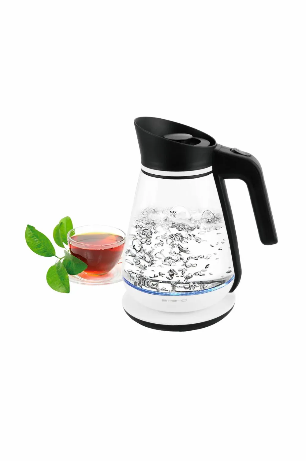 Emerio Elkedel 1,5 l Glas Glass New