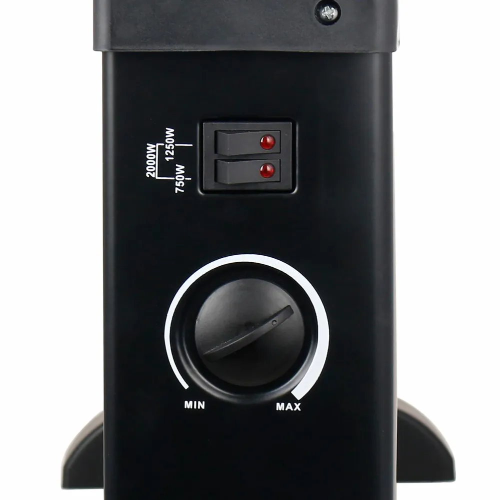 Emerio Konvektionsvarmeapparat 2000 W Fritstående Black Clearance