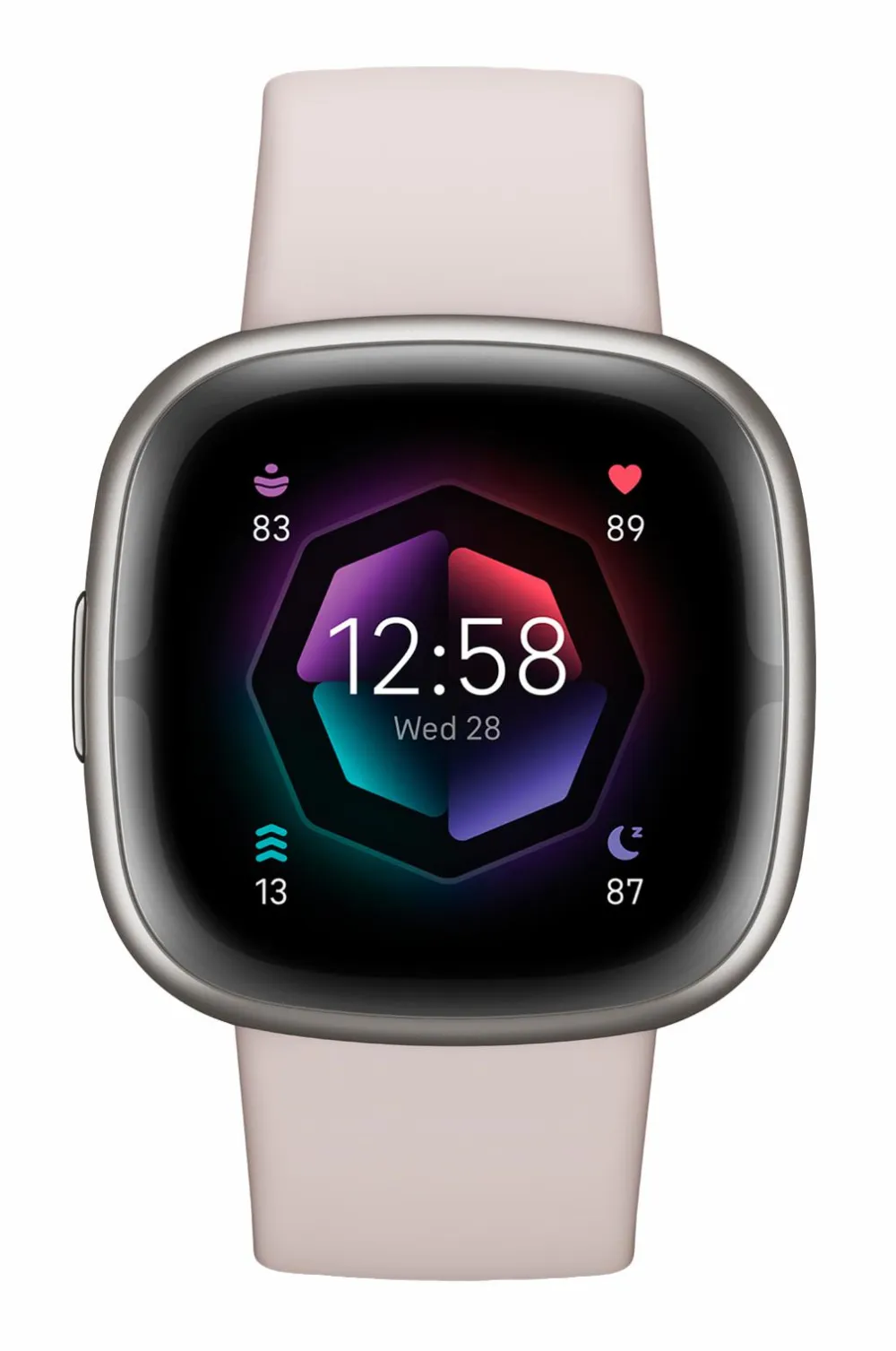 Fitbit Ure|Ure>Sense 2, Lunar White/Platinum