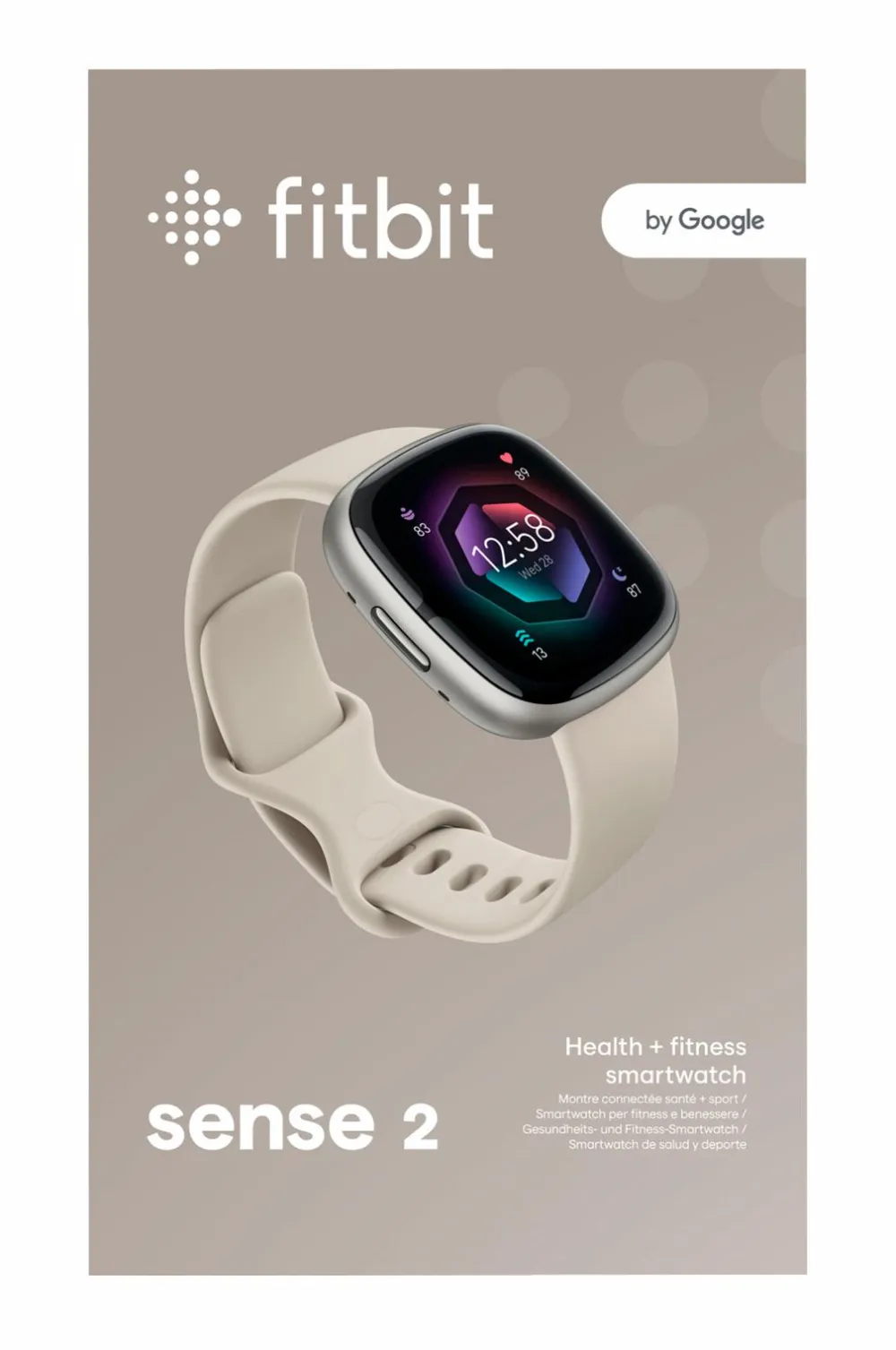 Fitbit Ure|Ure>Sense 2, Lunar White/Platinum