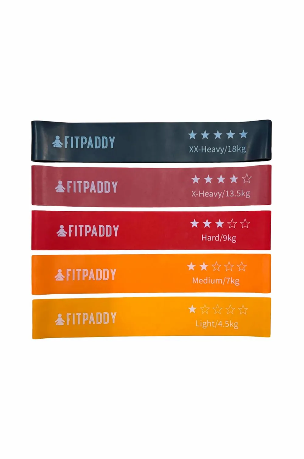 FITPADDY Træningsredskaber & Udstyr|Træningsredskaber & Udstyr>Elastikbånd - sæt med 5 stk. No color