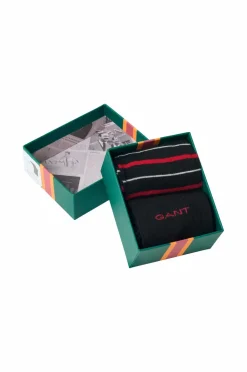 Gant Socks Multi Stripe Socks 2-Pack Gift Box Black Clearance