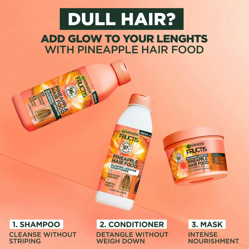 Garnier Hår|Hår>Fructis Hair Food Pineapple Hair Mask For Dull Hair 400 Ml No Color