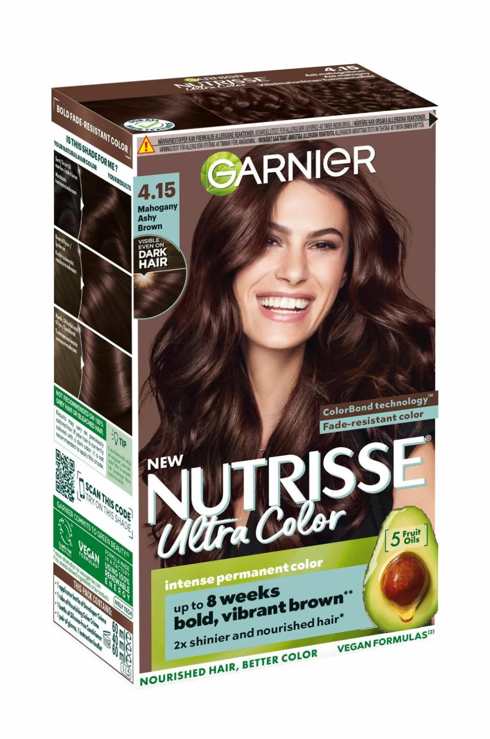 Garnier Nutrisse Ultra Color 4,15 Mahogany Ashy Brown