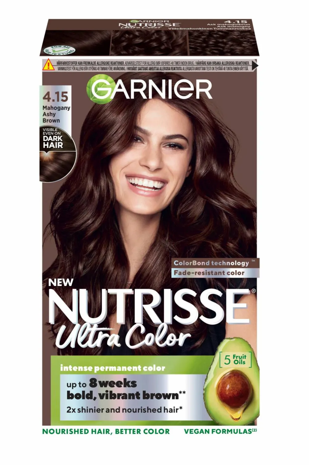Garnier Nutrisse Ultra Color 4,15 Mahogany Ashy Brown