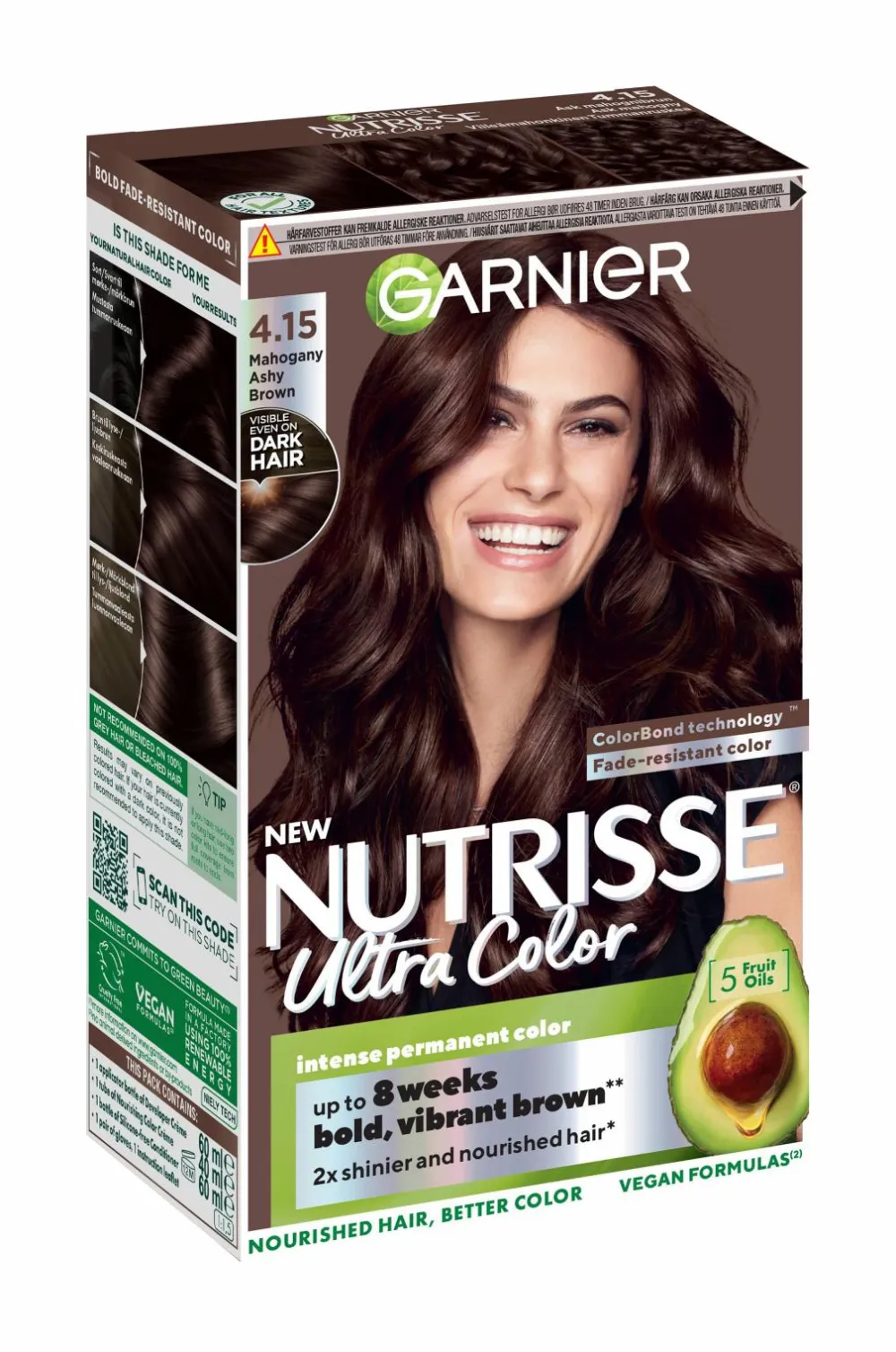 Garnier Nutrisse Ultra Color 4,15 Mahogany Ashy Brown