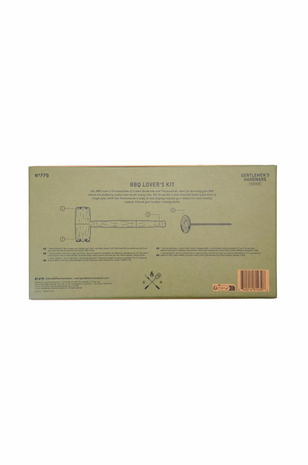 Gentlemen's Hardware Bbq Lovers Kit Brun Clearance