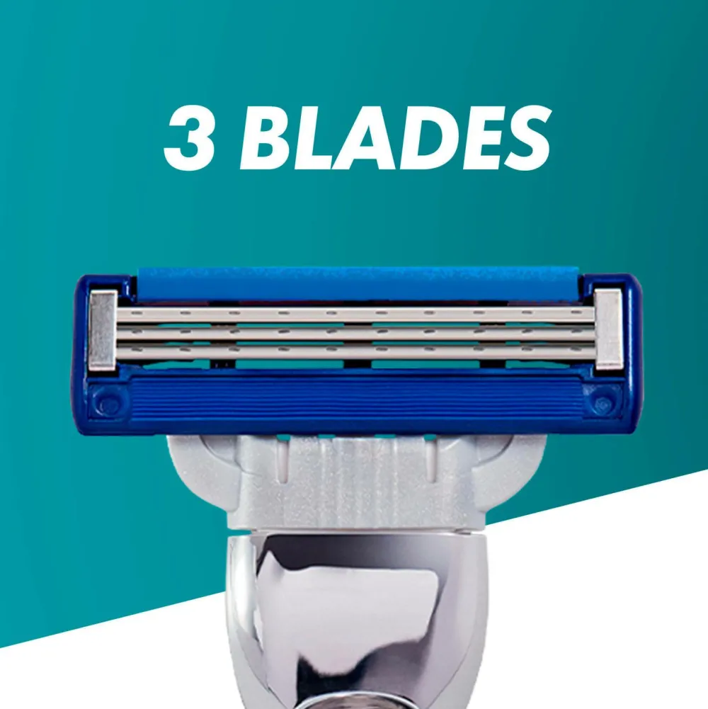 Gillette Barbering|Barbering>Barberkniv Mach3 Turbo med 2 barberingsbadekar No color