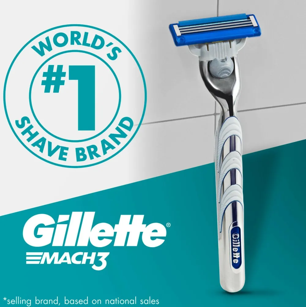 Gillette Barbering|Barbering>Barberkniv Mach3 Turbo med 2 barberingsbadekar No color