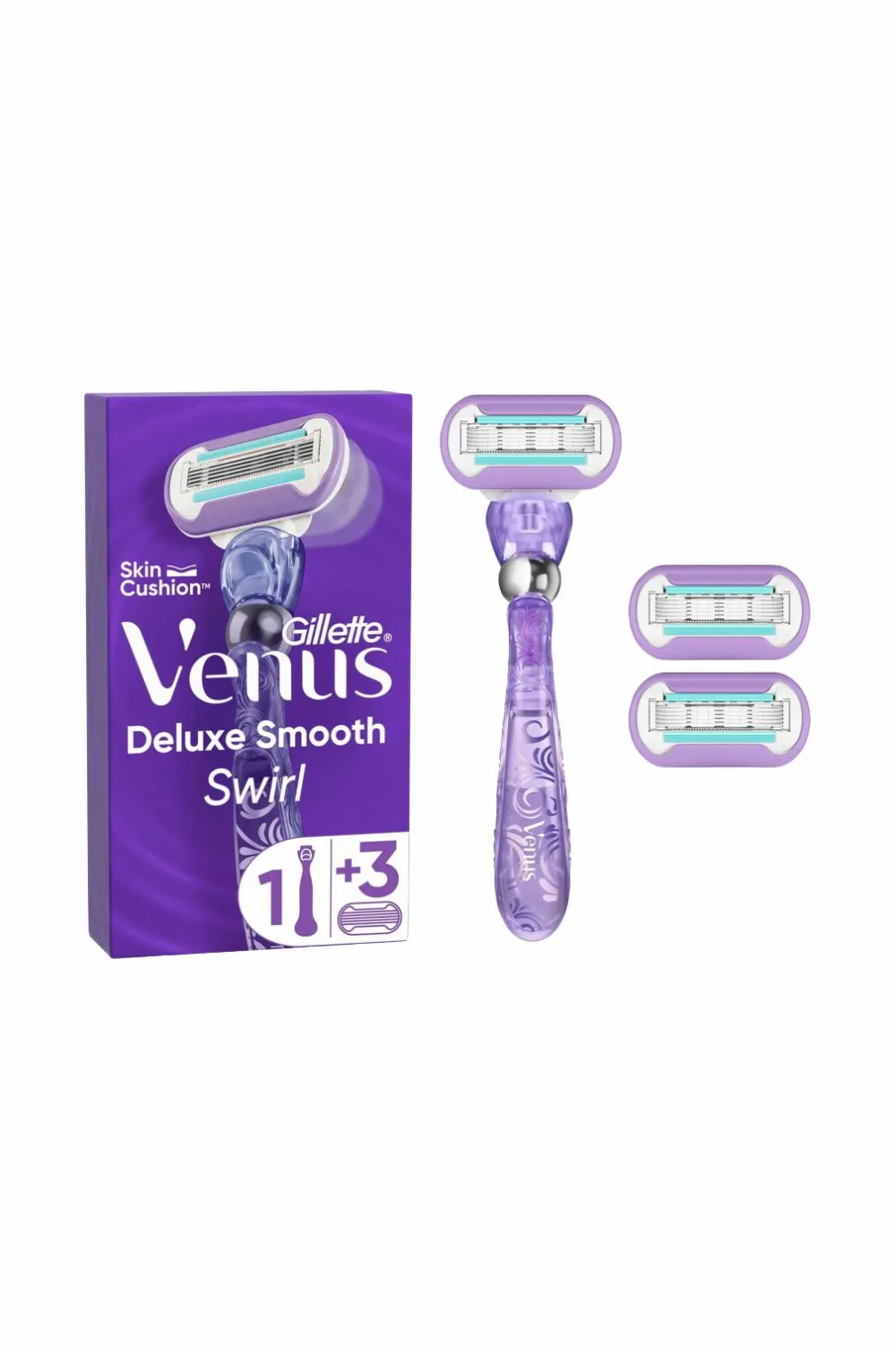 Gillette Hårfjerning>Barberkniv Deluxe Smooth Swirl med 3 barberblade No color