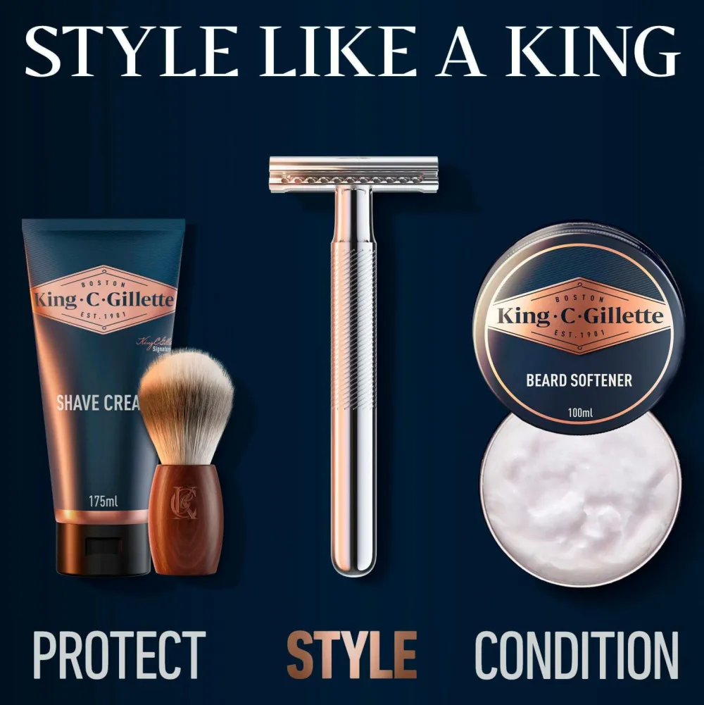 Gillette Dobbeltkantet sikkerhedshøvl + 5 barberblade No color Hot