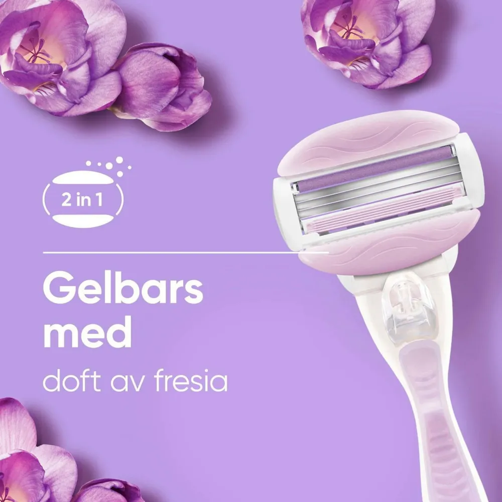 Gillette Hårfjerning>Udjævningsplan Comfortglide Breeze + 4 barberblade No color