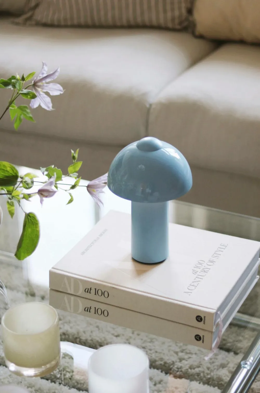 Globen Lighting Genopladelige Lamper>Bærbar bordlampe Buddy IP44 Lyseblå