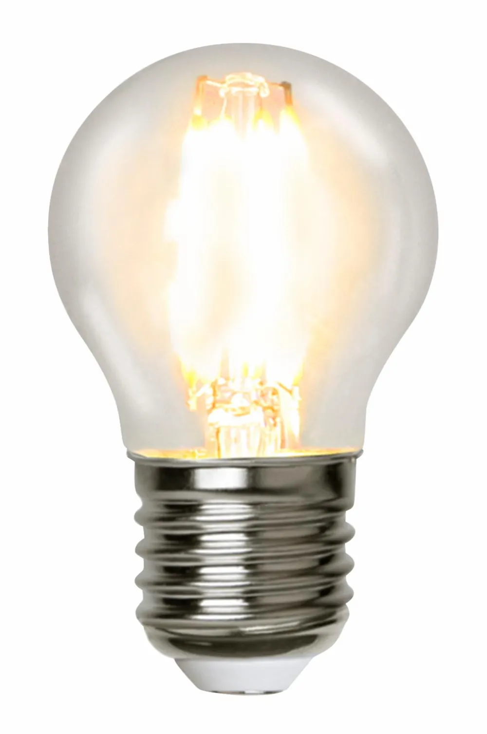 Globen Lighting Lyskilder>Ljuskälla E27 LED Filament Glob 45 mm, 4,2W Klar