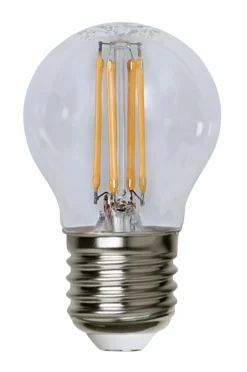 Globen Lighting Lyskilder>Ljuskälla E27 LED Filament Glob 45 mm, 4,2W Klar