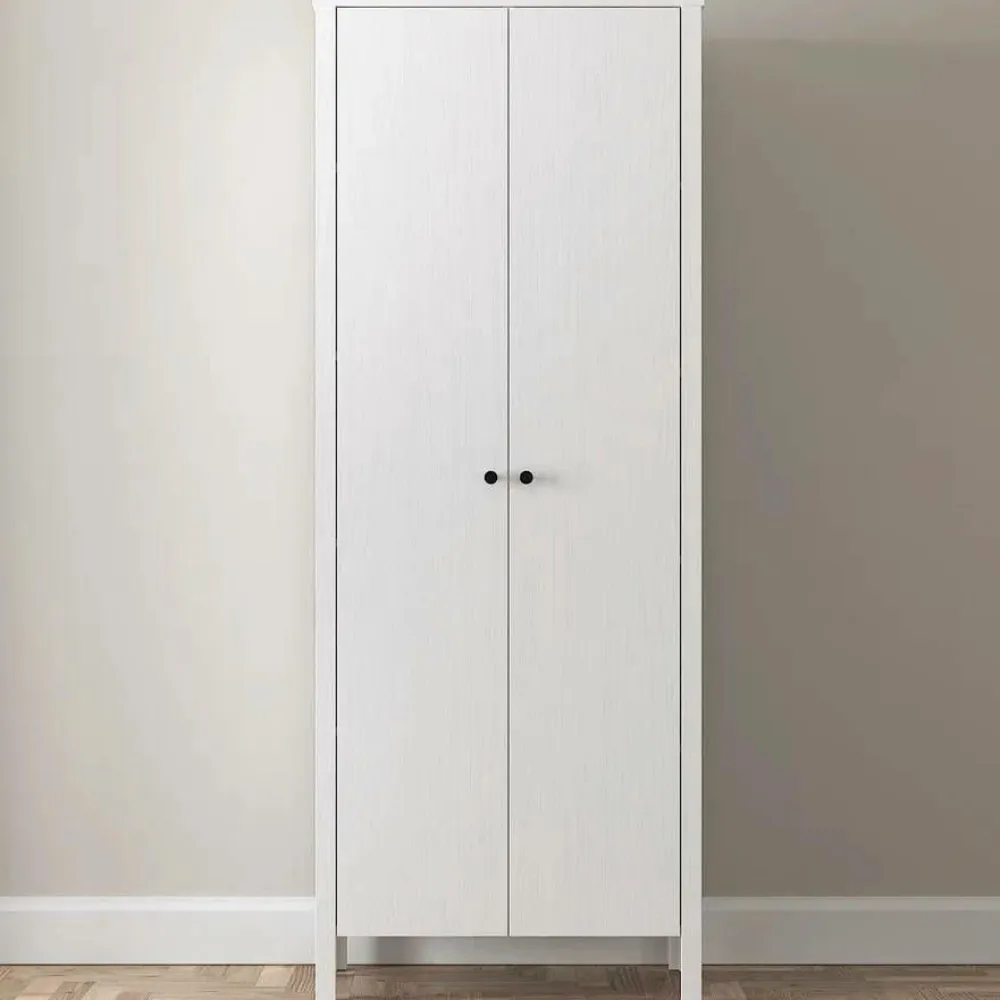 Hanah Home Garderobeskabe>Garderobe Vargas Struktur af hvidt træ