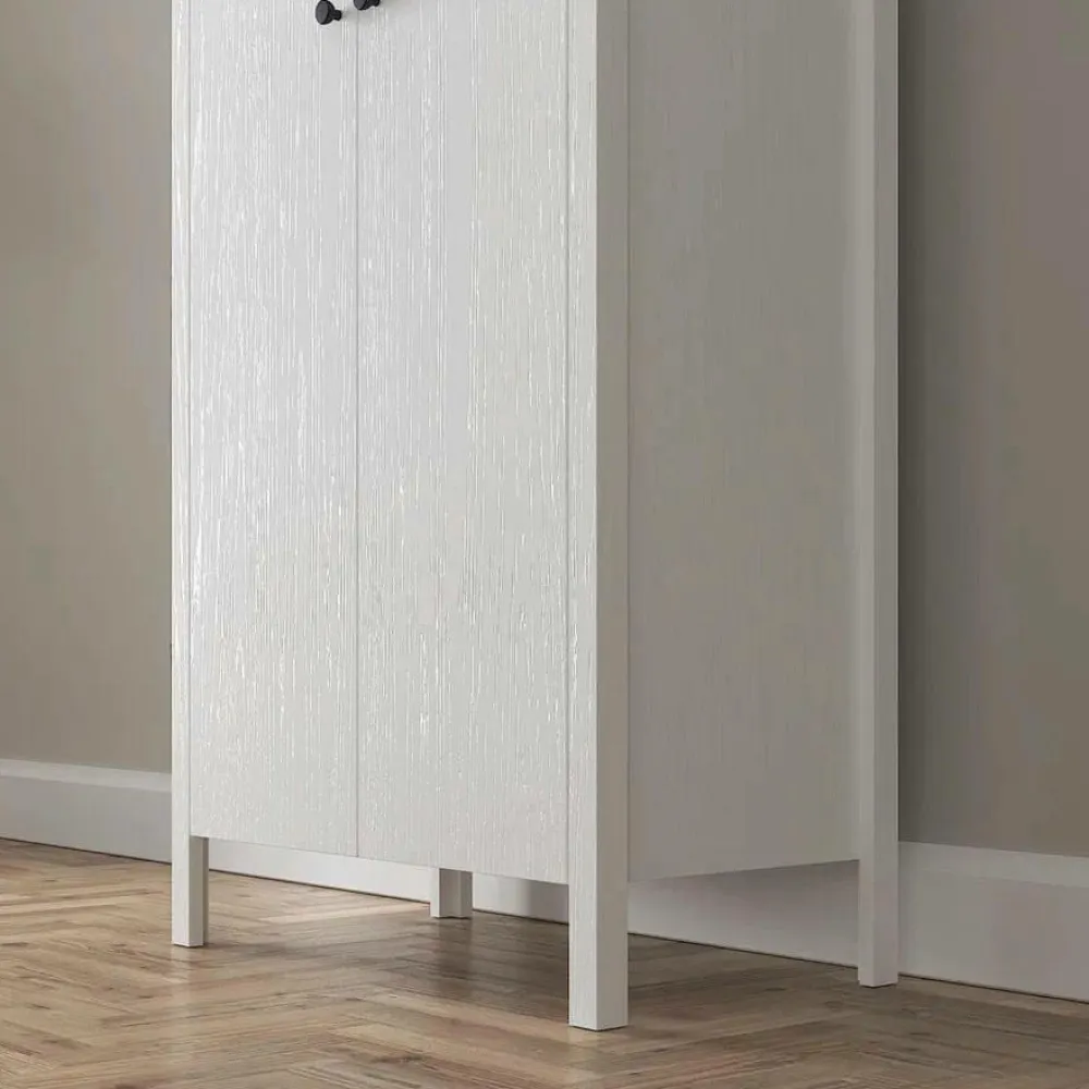 Hanah Home Garderobeskabe>Garderobe Vargas Struktur af hvidt træ