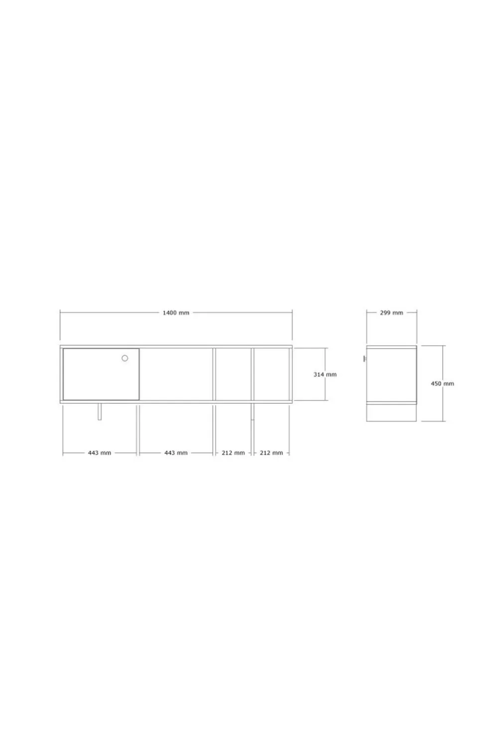 Hanah Home Tv Stativ Veronica Atlantisk fyrretræ New