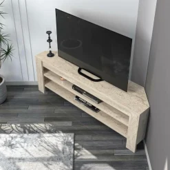 Hanah Home TV-bænk Corner Travertin Online