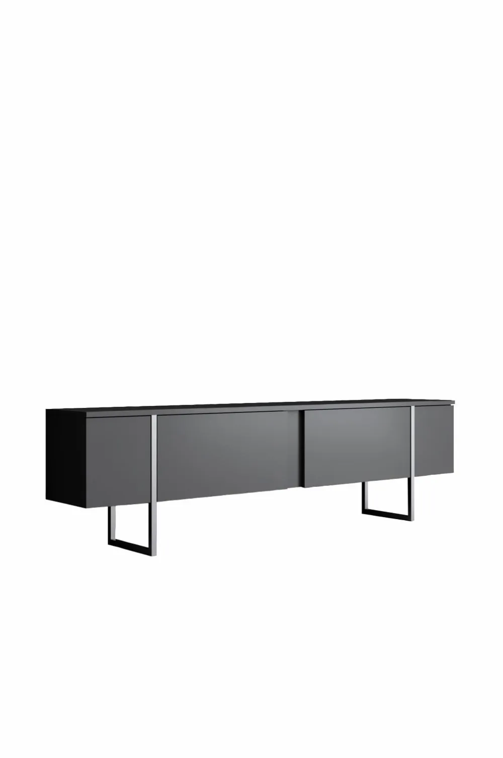 Hanah Home Tv-Bænke>TV-bænk Laurel Antracit/sølv