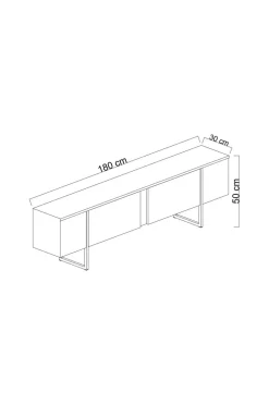 Hanah Home TV-bænk Laurel Hvid/sølv Clearance
