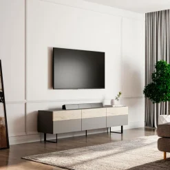 Hanah Home Tv-Bænke>TV-bænk Sign Grå/Travertin