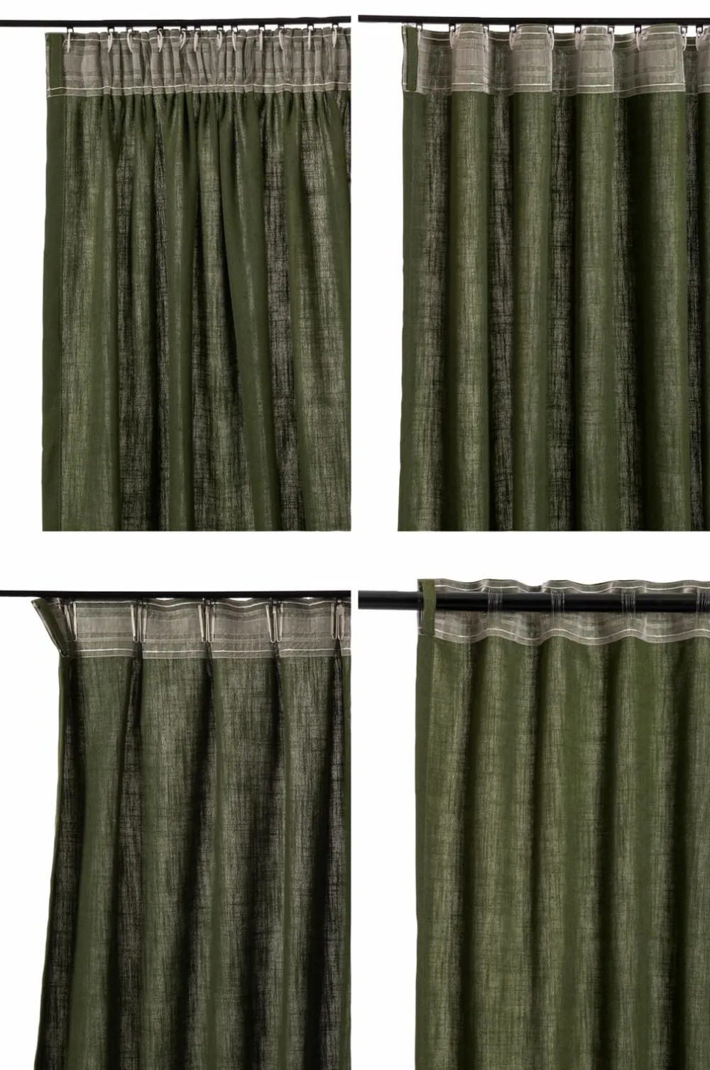 Hasta Gardin Lina 132x250 Mørkegrøn Clearance