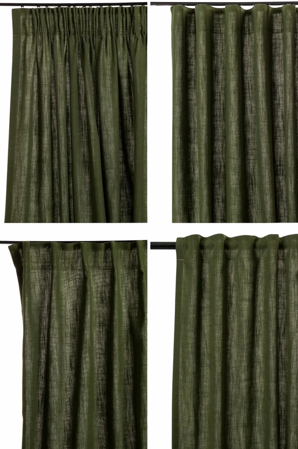 Hasta Gardin Lina 132x250 Mørkegrøn Clearance