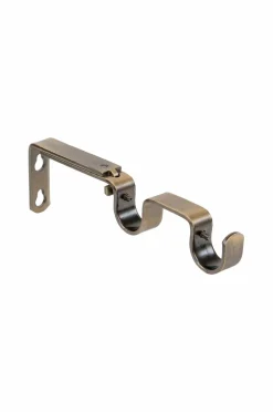Hasta Gardinstangbeslag dobbelt 16/19 mm Antikmessingfarvet Hot