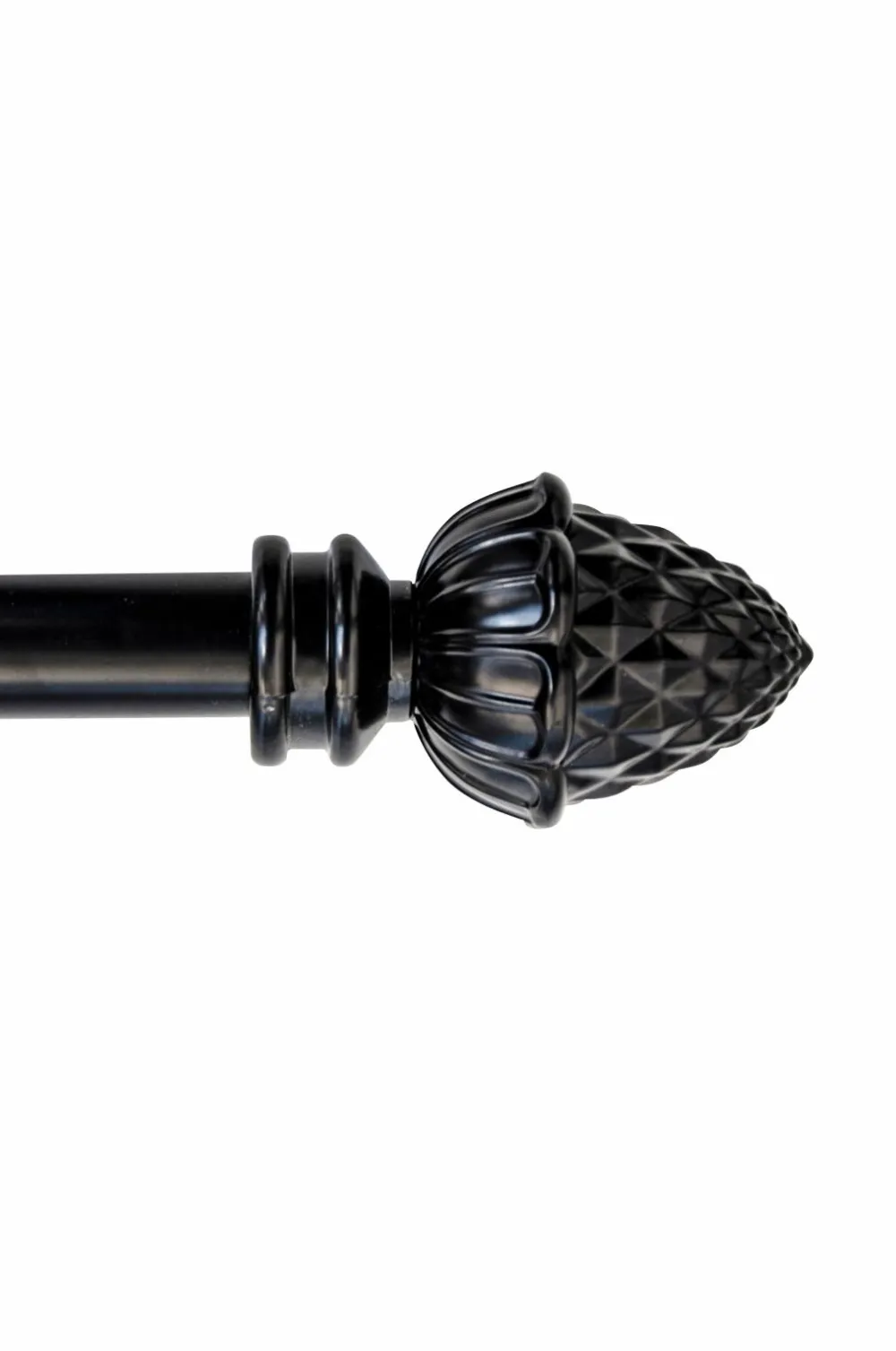 Hasta Gardintilbehør>Kotte gardinstang 110-200 cm Black mdf/metal
