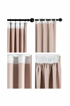 Hasta Mørklægningsgardiner>Mørklæggende gardin Dokie Beige røget